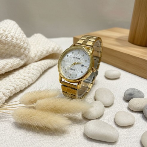 Reloj acero dorado mujer SK-3587