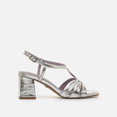Sandalias de tacón WOODIT plata...