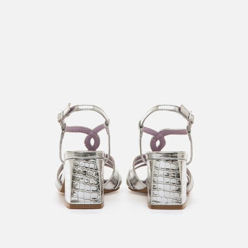 Sandalias de tacón WOODIT plata...