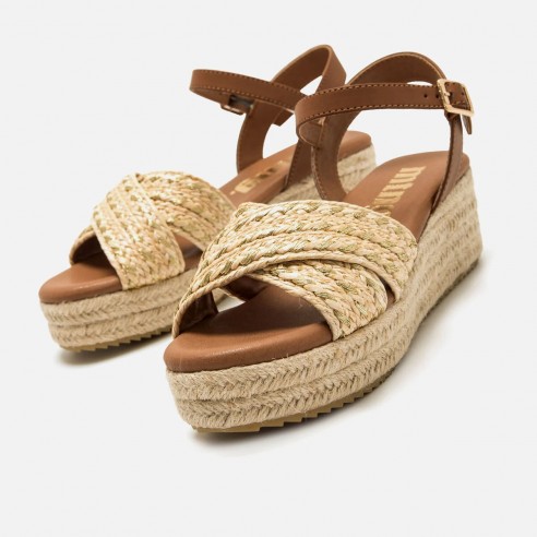 Sandalias de cuña LITA beige Mustang