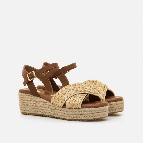 Sandalias de cuña LITA beige Mustang