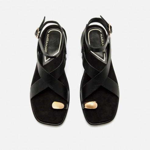 Sandalias planas BALLAO negro Mariamare