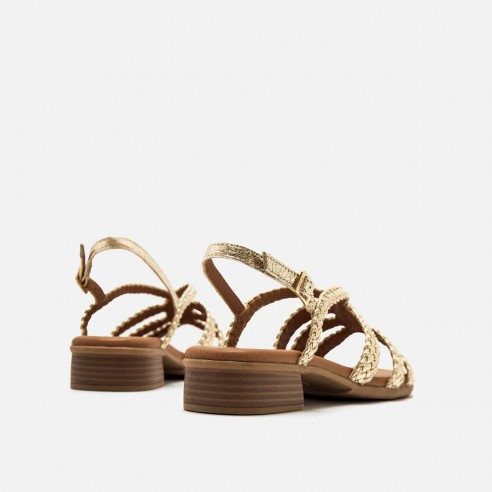 Sandalias planas INES dorado Mustang